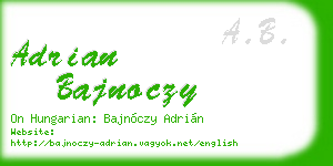 adrian bajnoczy business card